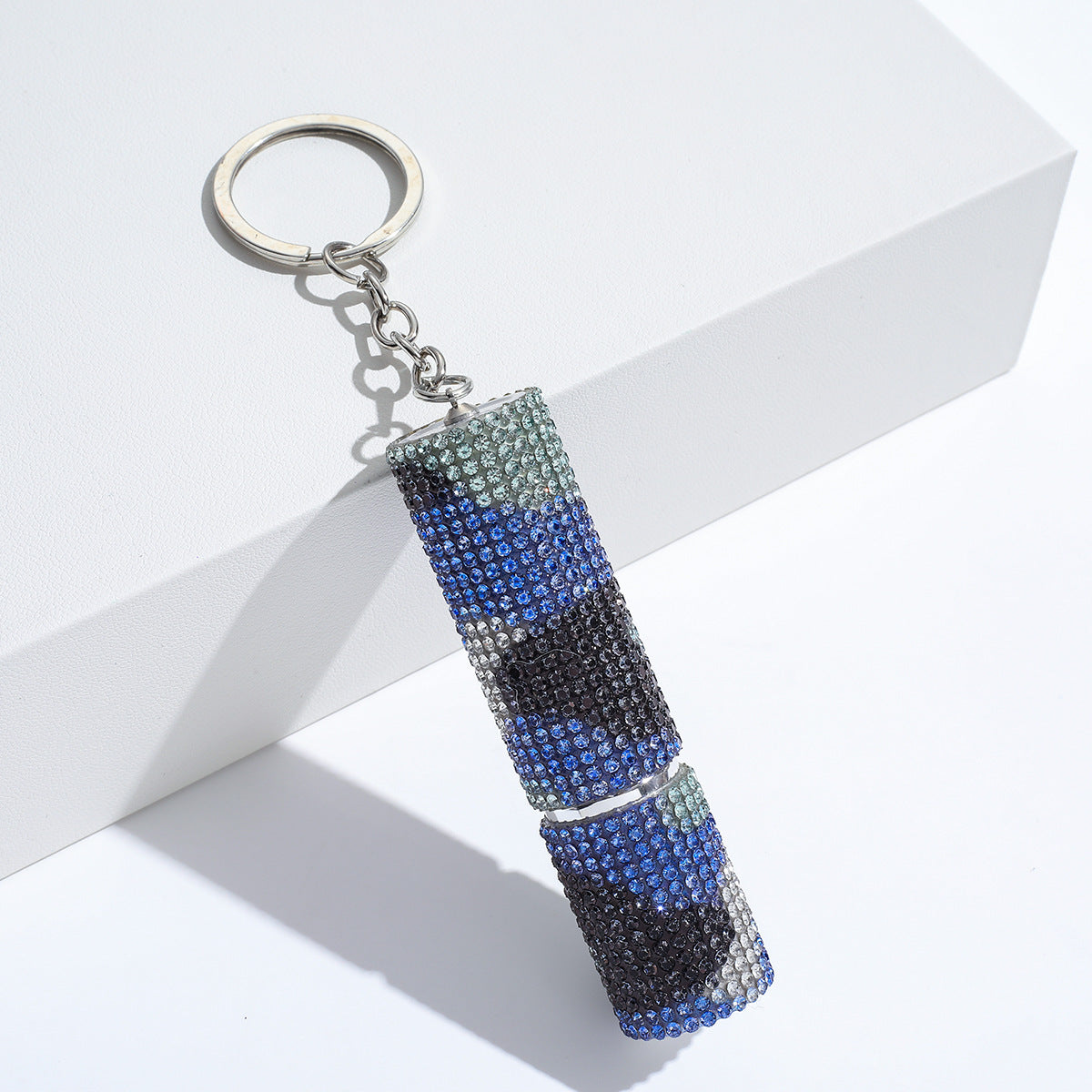 Wholesale Colorful Leopard Print Rhinestone Perfume Bottle Portable Multifunctional Keychain